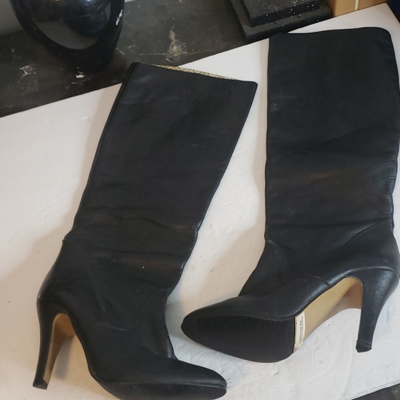 evans knee length boots